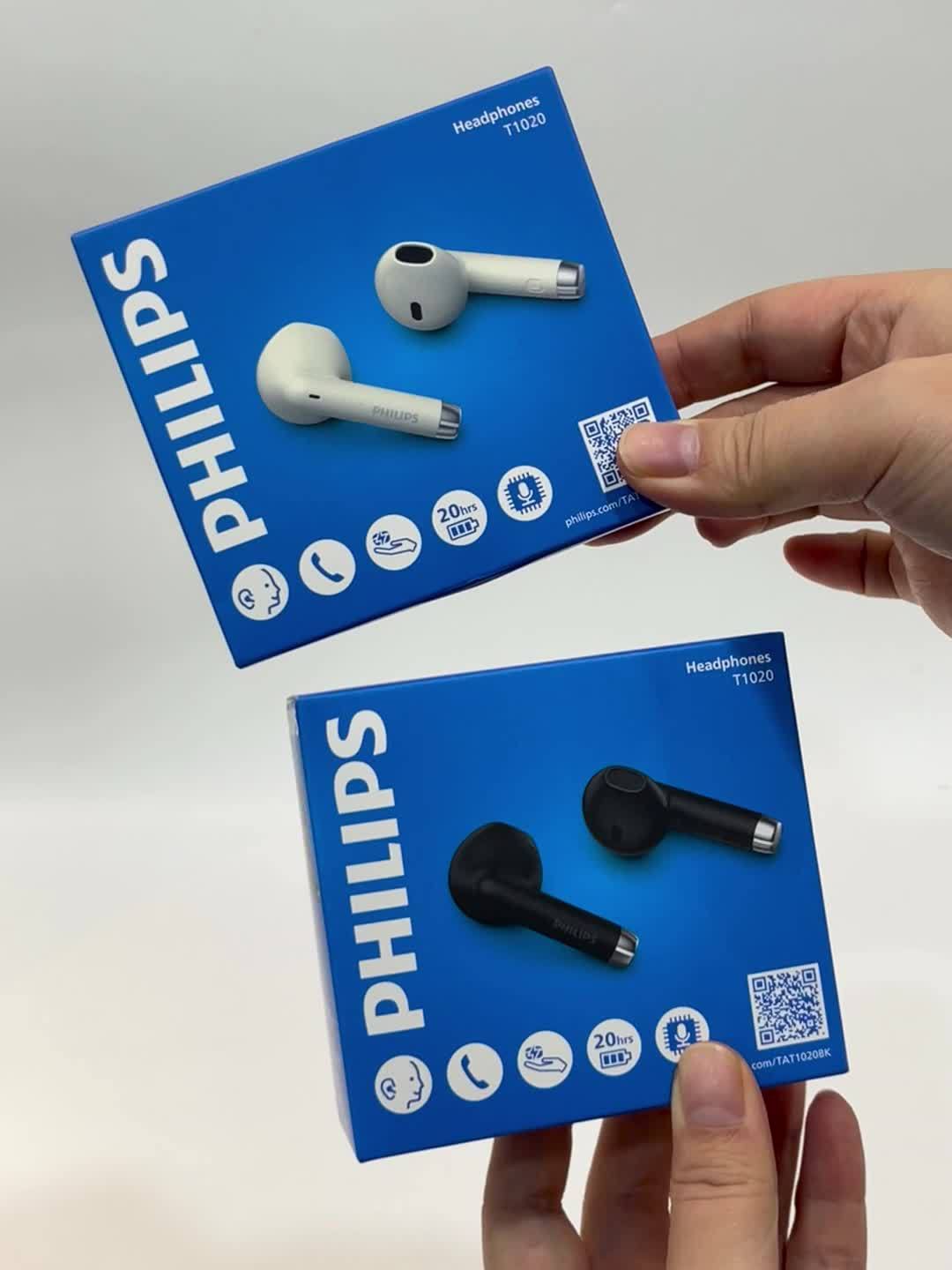 PHILIPS 2025 Wireless Earbuds - New upgrade V6.0, Low Latency, Long Battery Life, Sound Isolation, with Mic for Gaming, Sports, and Music