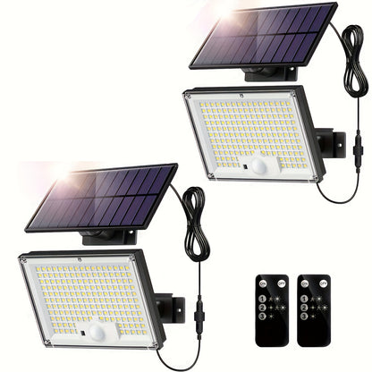 1/2pcs Solar Outdoor Lights, Motion Sensor Security LED Lights Dusk to Dawn, 2in 1 Solar Flood Lights IP65 for Yard Driveway Lighting, (172pcs LED Solar Flood Lights)