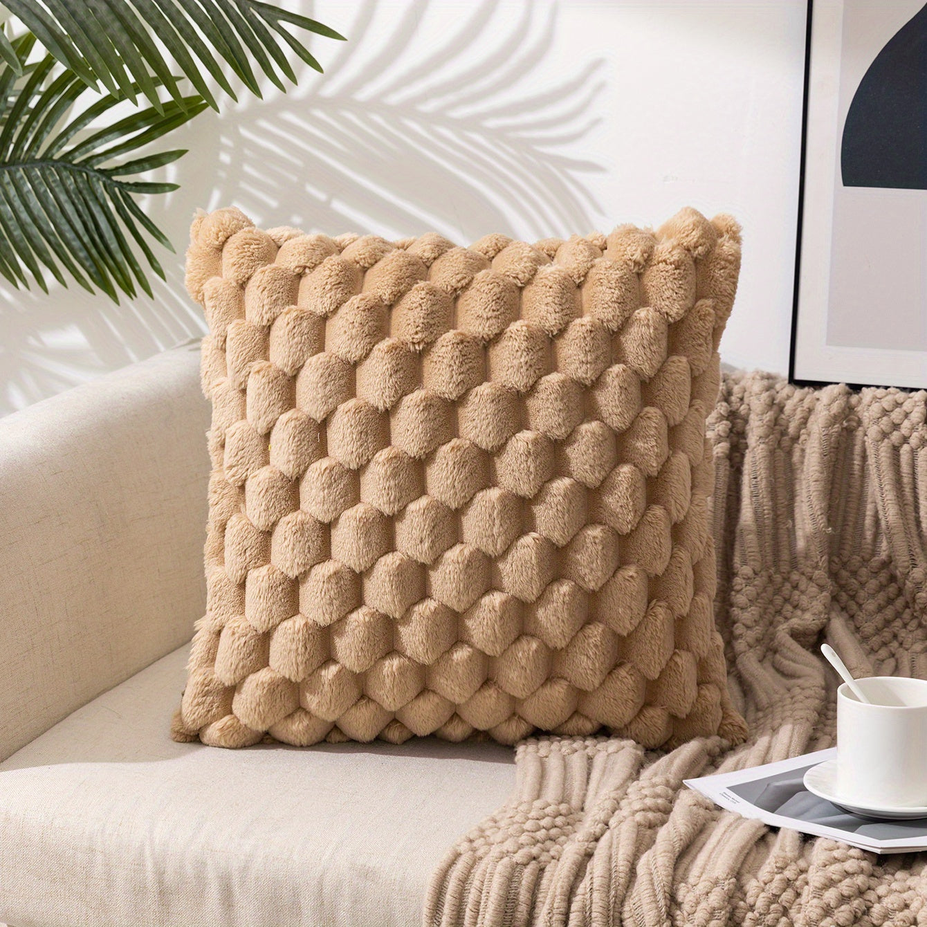 1pc, Square Cushion Cover, Zipper Single-sided Printed Pillowcase, Home Decor, Room Decor, Living Decor, Bedroom Decor (pillow Core Is Not Included)