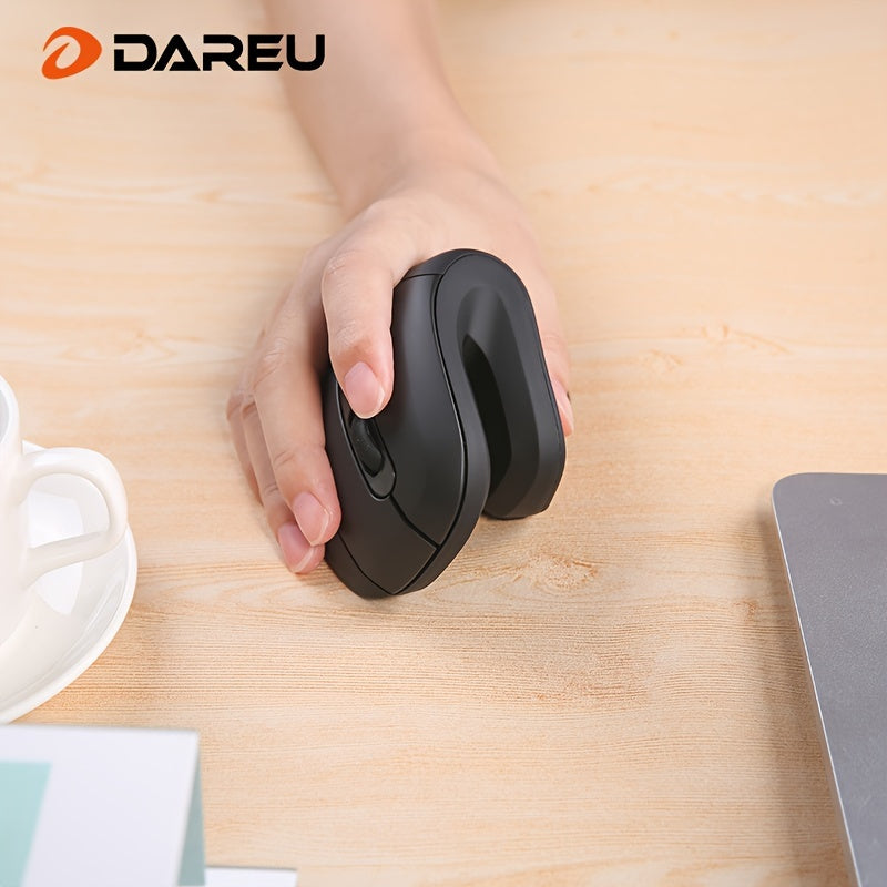 DAREU Magic Hand Design Multi-level Adjustment Ergonomic Vertical Wireless Mouse, 2.4G Portable Office Super Cost-effective Right-hand Mouse Easy to Work and Study High-performance Windows/Mac/Laptop Laptop Mac/Laptop/Mac Bir