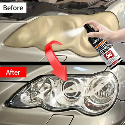 50ml Ceramic Headlight Restoration Spray, Premium Car Headlight Repair Tool - Remove Yellowing and Oxidation, Restore Clarity, Long-lasting Light Coating Protective Spray