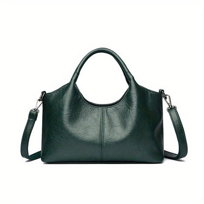 Women'S Stylish Black Leather Tote Bag - Large Capacity, Multi-Compartment Design with Zipper Closure, Perfect for Work, Travel, and Everyday Use, Travel Tote Bag | Versatile Shoulder Bag | Durable Zipper Closure, Large Tote
