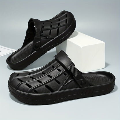 Men's Fashionable Breathable Oversized Clogs - Casual Slip-On Beach & Garden Sandals, EVA Material