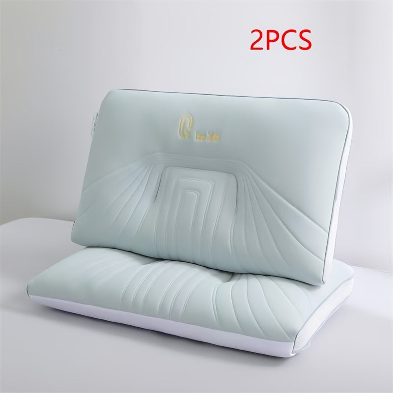 2pcs 3D cooling soft neck pillow, suitable for family living rooms, bedrooms, dormitories, hotels, travel, holiday gifts