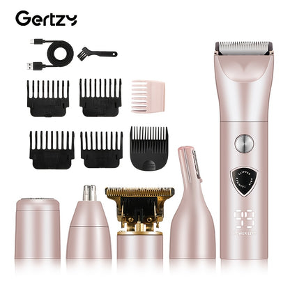 Kit de Beleza Elétrico Masculino 5 em 1 - Aparador de Cabelo com Carregamento USB, Aparador de Sobrancelhas, Nariz e Orelhas, Máquina de Barbear e Aparador de Cabelo, Máquina de Cortar Cabelo, Aparador de Barba, Presente para o Dia do Pai
