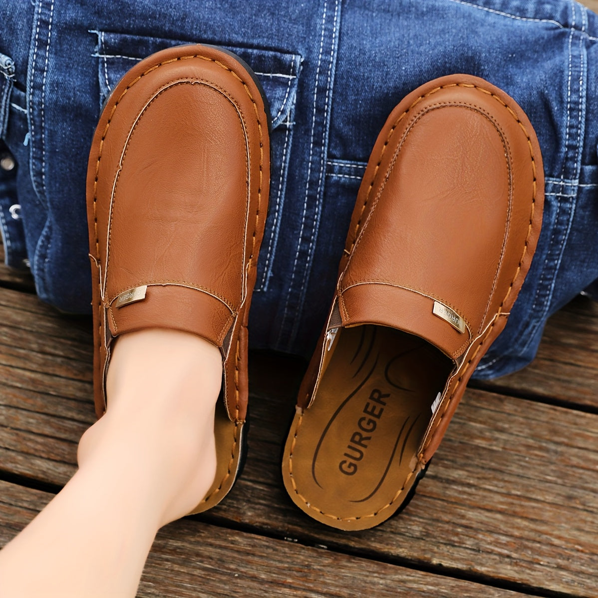 Men'S Mules & Clogs Summer Sandals, Closed-Toe, Breathable, Slip-On, Rubber Sole, for Beach, Garden & Outdoor Activities