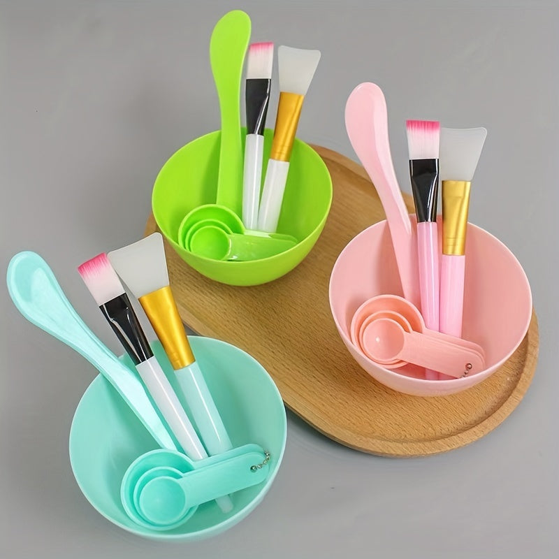 Face Mask Mixing Bowl Set, 7 In 1 DIY Facemask Mixing Tool Kit, Facial Mask Bowl Stick Spatula Silicone Face Mask Brush Soft Face Brushes Spoons