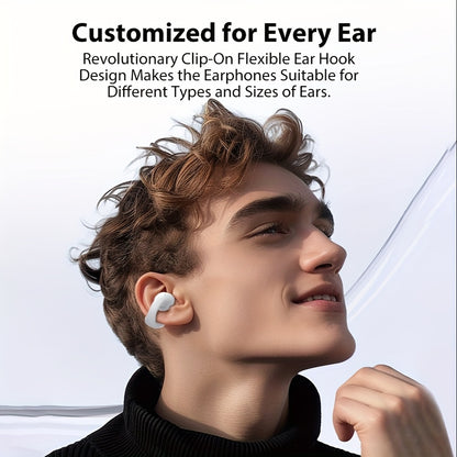 Miniso X29 Open-Ear Wireless Earbuds with Touch Screen & Full Color Display, HiFi Sound, Long Range Wireless Headphones, -C Charging Case, Built-in Mic, Compatible with / Smartphones, Compatible with 150+ Apps (Spanish/Englis