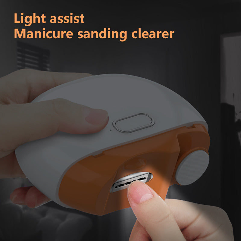 SWOSON Rechargeable Electric Nail Clipper & Polisher with LED Light - USB-Powered, Lithium-Polymer Battery, 36V/5A Fast Charging, 3-in-1 Nail Trimmer, Polisher, And File - Salon-quality Results For Home Use, Nail Polisher, Sl