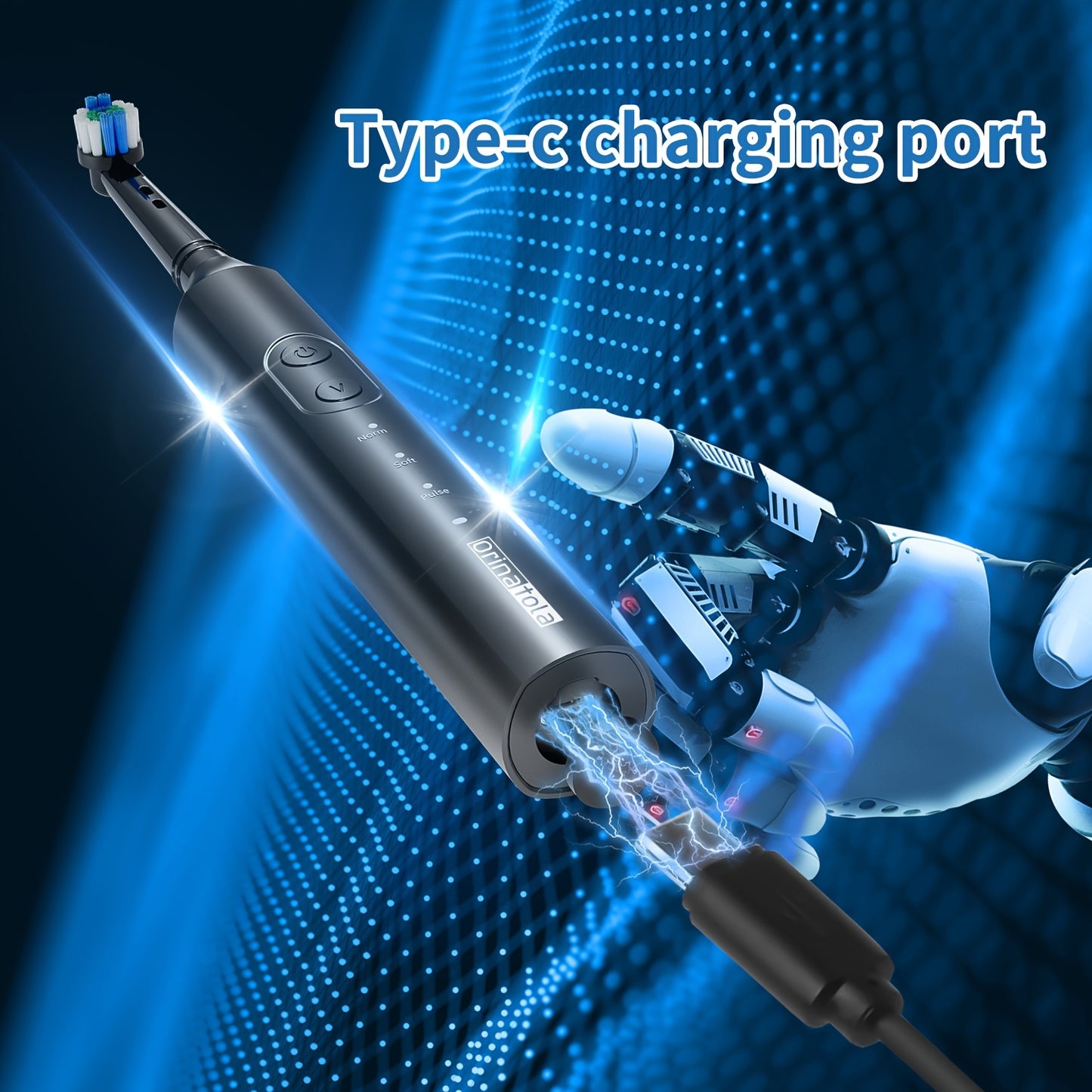 2 Pack Orinatola Electric Toothbrush, 8 Brush Heads, IPX7 Waterproof, 2 Travel Cases, 3 Rotating Cleaning Modes, USB C Fast Charging, 2 Minutes Smart Timer, A Good Gift for Yourself And Your Family, Personal Care Electronics,