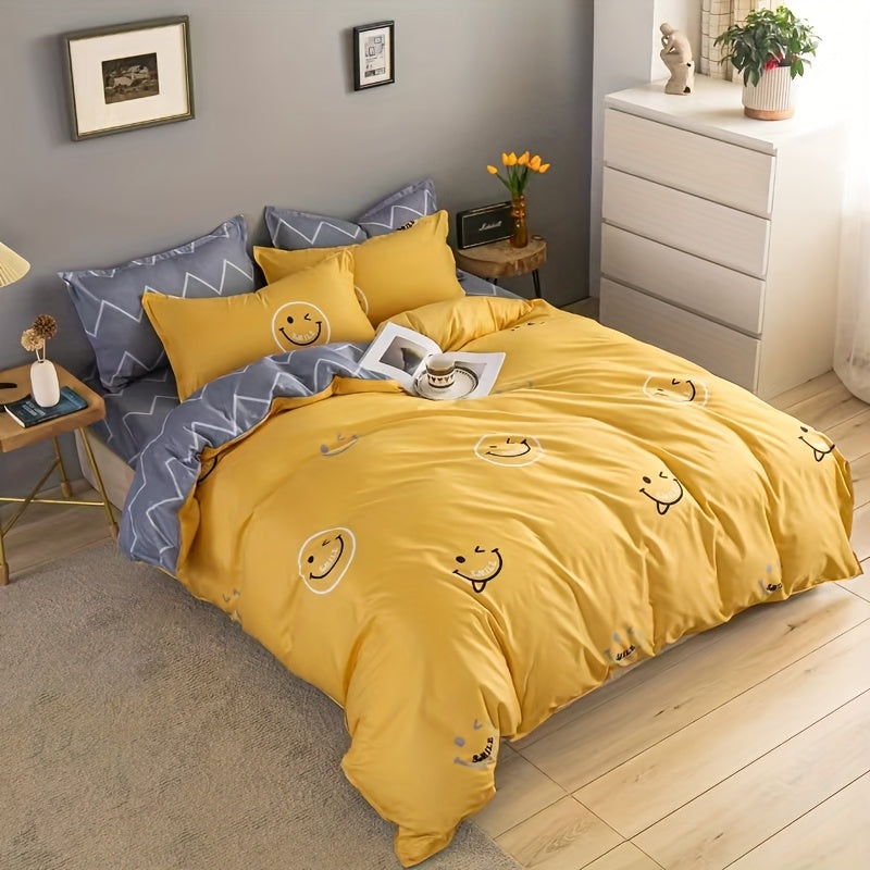 New Bedding Set, Fashionable, Soft, Comfortable And Durable (Including 1 Quilt Cover + 1 Bed Sheet + 2 Pillowcases)