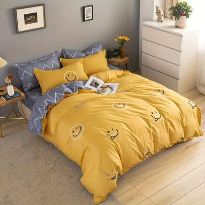 New Bedding Set, Fashionable, Soft, Comfortable And Durable (Including 1 Quilt Cover + 1 Bed Sheet + 2 Pillowcases)