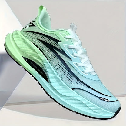 Unisex Running Shoes - Orange/Black Gradient Athletic Sneakers, Breathable Fabric Upper & Cushioned EVA Sole - Lightweight Gym, Jogging, Everyday Shoes for Men and Women - All-Season Performance Footwear, Casual Sportswear, M