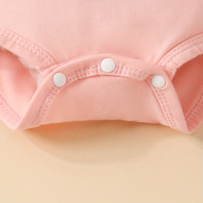 3pcs Short Sleeve & Shorts Set for Newborns - "I'm Daddy's Girl" Letter Print Pants and Headband, Mommy's World Alphabet Kids' Outfit, Perfect for Outdoor