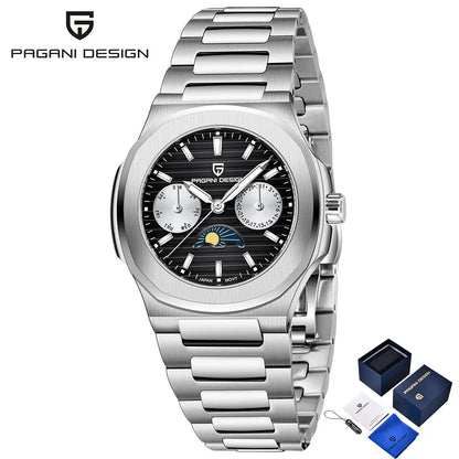 Pagani design 2025new women's watch luxury quartz watch top Sapphire luminous chronograph watch clock complete calendar gift box