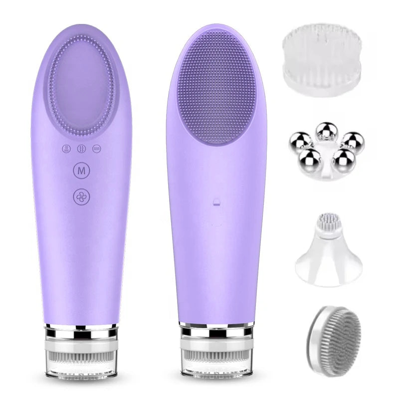 Hot Products 2024 Custom Women Beauty Tools Ultrasonic Skin Care Face Sonic Electric Silicone Facial Cleansing Brush