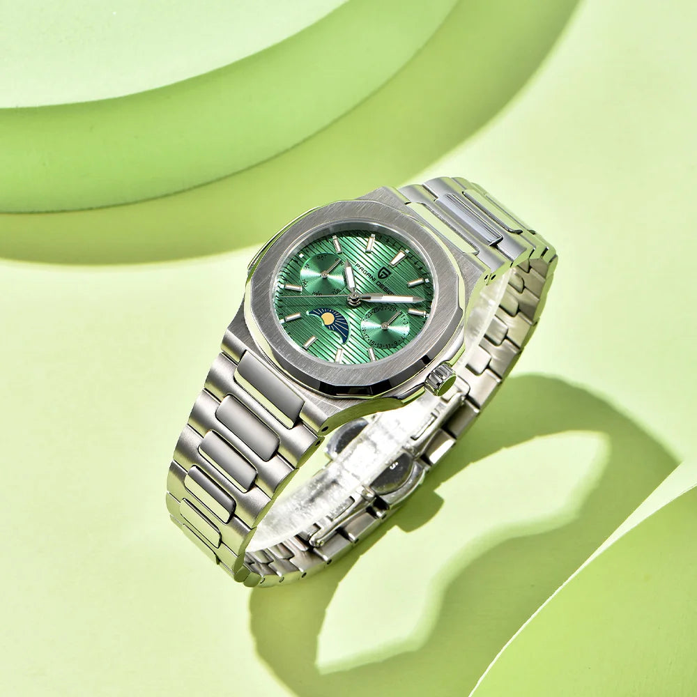 Pagani design 2025new women's watch luxury quartz watch top Sapphire luminous chronograph watch clock complete calendar gift box