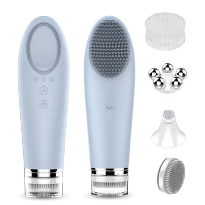 Hot Products 2024 Custom Women Beauty Tools Ultrasonic Skin Care Face Sonic Electric Silicone Facial Cleansing Brush