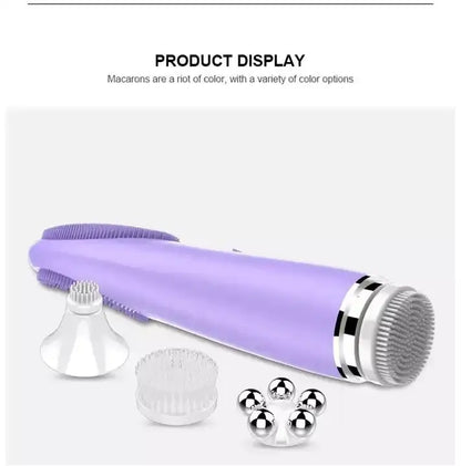 Hot Products 2024 Custom Women Beauty Tools Ultrasonic Skin Care Face Sonic Electric Silicone Facial Cleansing Brush