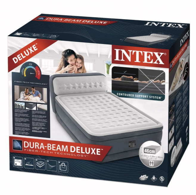Colchão Insuflável Intex Beam Deluxe Ultra Plush 152 x 46 x 236 cm