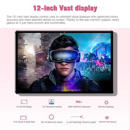 New Generation Tablet 12Inch Tab Ultra Android MTK 10 Core 5G & WIFI