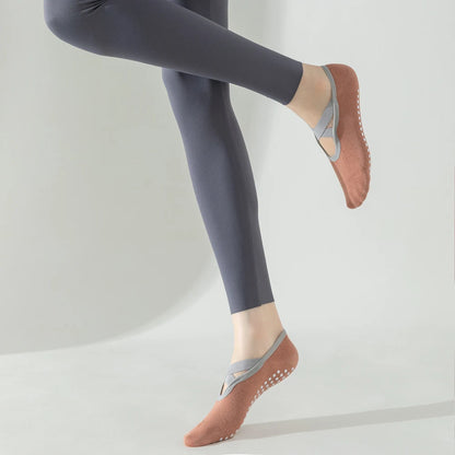 Boneless Custom Logo Grip Barre Trampoline Socks Pilates Non Slip Yoga Ballet Socks Compression Cotton Low Cut  Ankle  Socks
