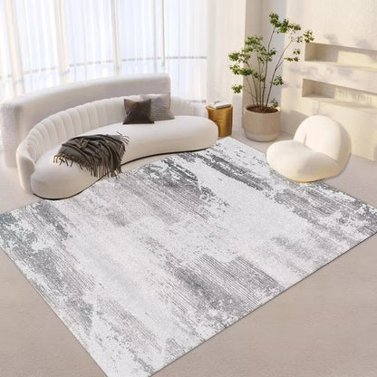 Dark Blue Abstract Art Modern Carpet Thin Fabric Indoor Floor Cover for Large Living Room Elegant Ink Style Print Area Rugs Sets
