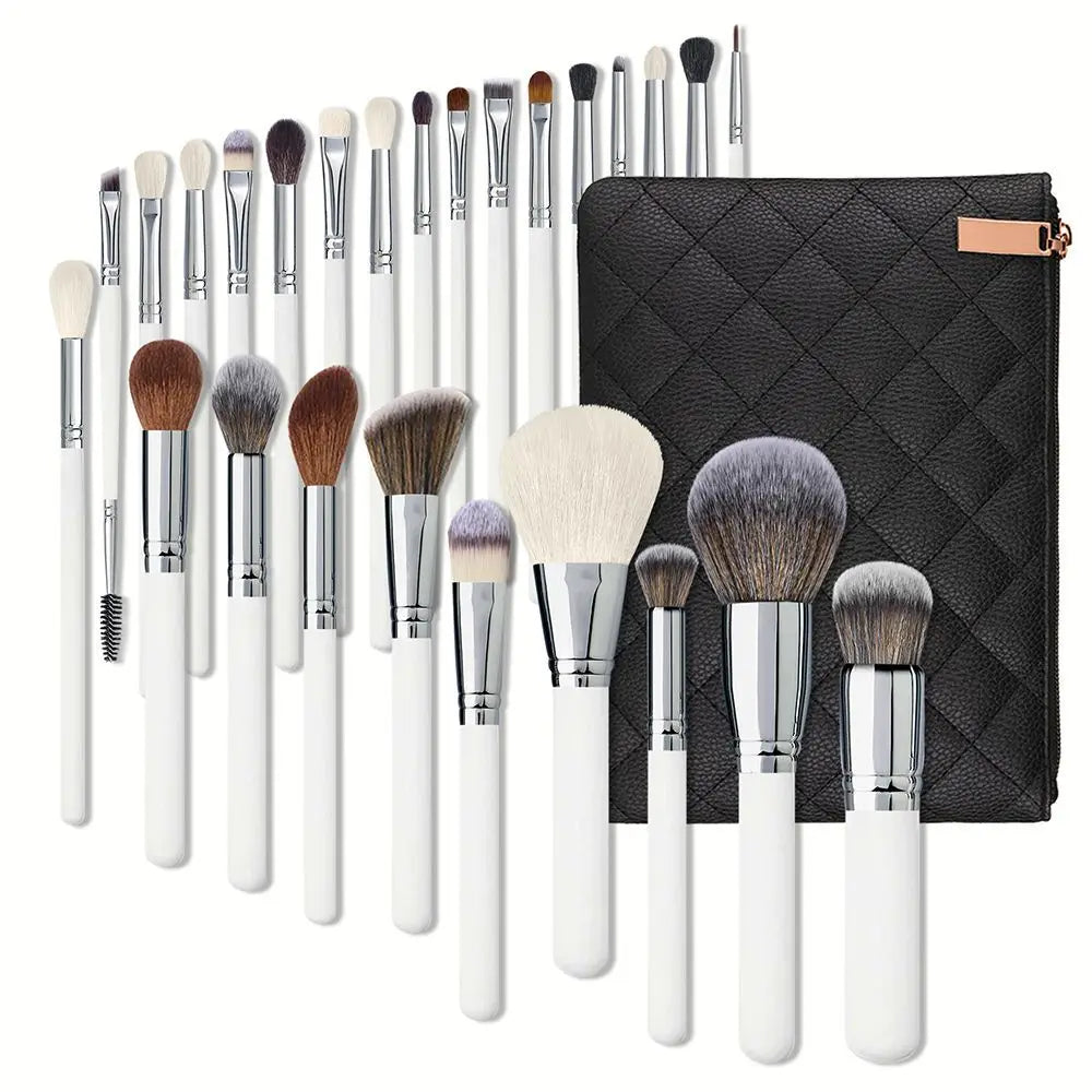 New Product Brown Makeup Brush Set Custom logo Abs Professional Makeup Brush Set Makeup Brush Set with Cylinder case