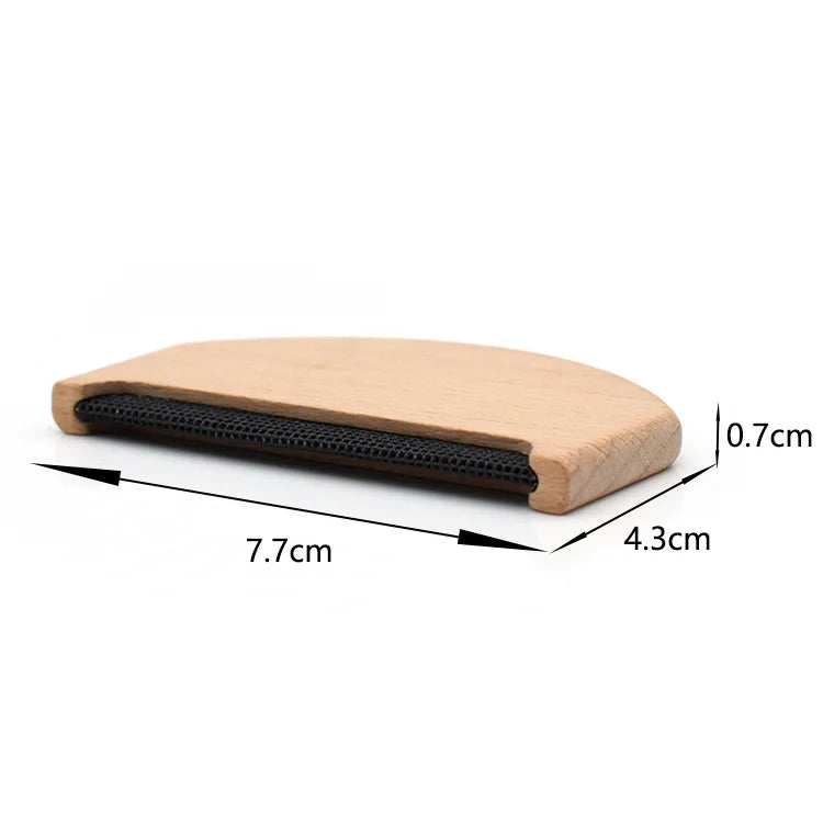 Custom Logo Wooden Cashmere Comb Portable Wool Pilling Sweater Comb Lint Roller Hair Remover Brush With Eco Friendly