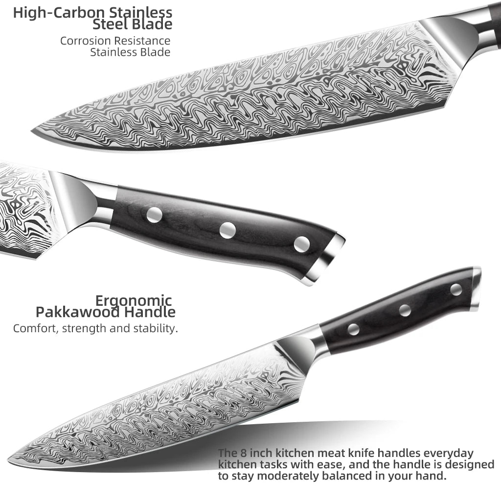 Custom Japanese Chef's Knife Stainless Steel Sashimi Slicing Slicer Multi-Purpose Kitchen Knives
