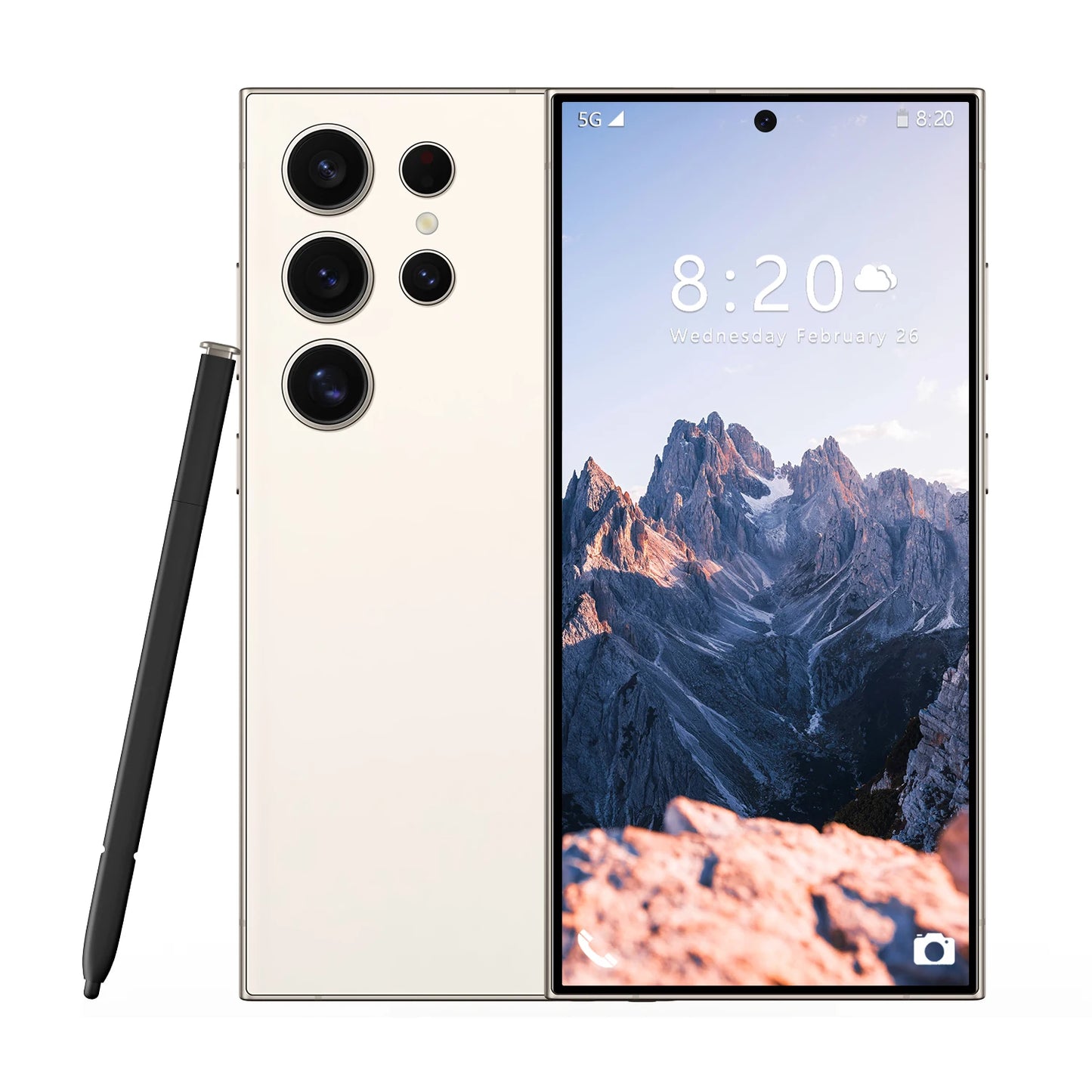 Smartphone Premium S24 ULTRA com 16GB de RAM e 1TB de armazenamento, ecrã HD, 5G LTE + CDMA, câmara traseira de 108MP, desbloqueio facial e Dual SIM.