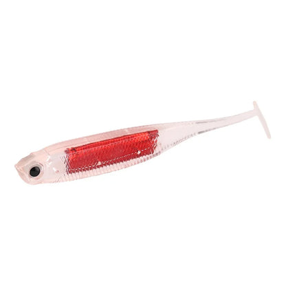 New 7.5cm/2.5g Rainbow Fish T-Tail Lure Simulation Hollow Belly Reflective Soft Bait Made of Silicone for Carp Fishing