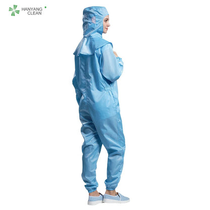 H-1108 Antistatic Esd Cleanroom Jumpsuit Coveralls with Caps