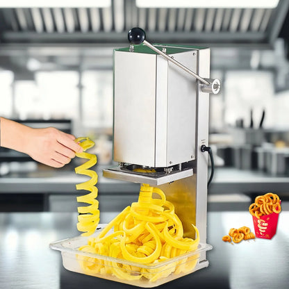 Try Our New Product Thin Easy To Operate Spiral Cutter Machine 26W Potato Slicer Cutting