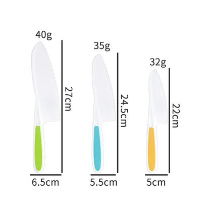 Children's Stainless Steel Fruit Knife Set Plastic Wood Safe Chopping Board Early Education Toddler Toy Disposable Hand Safety