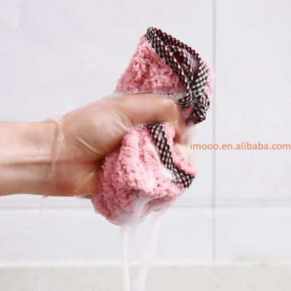 Factory Price Cleaning Cloth 24x24cm Hand Towel Pineapple Pattern Cleaning Towel Lint-Free Absorbent Cloth Dishcloth