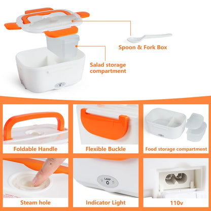 B10-0850 USA Warehouse Amz Hot Selling 2023 110V/220V 1.05L Portable Electric Food Container Storage Lunch Box