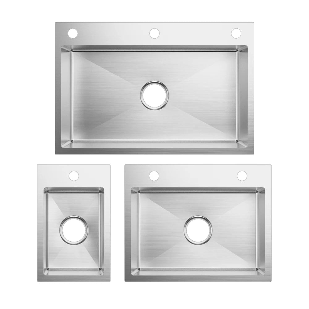 Modern 304 Stainless Steel Single Bowl Sink Anti-Rust Undermount Design for Kitchen & Restaurant