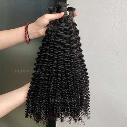 New Arrival Indian Brazilian Natural Black Wave Cheap Beautiful 100% Raw Virgin Kinky Curly Human Hair Bundles Bulk Extension