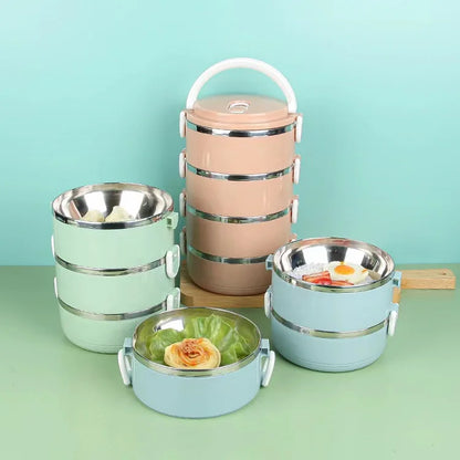 Portable Thermal Lunchbox Picnic Office Students Kids Workers School Japanese Bento 4-Layers Stainless Steel Lunch Box Food