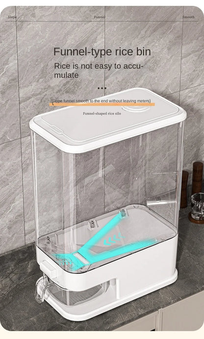 Large Capacity Press-Type Storage Box for Rice Flour Cereals Household Insect-Proof Moisture-Proof Food Grade Sealed Tank