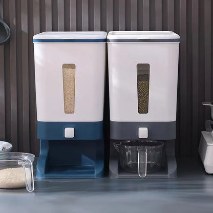 Press-type Quantitative Rice Barrel sealed Moisture-proof Insect-proof Miscellaneous Grain tank Household Rice Storage tank