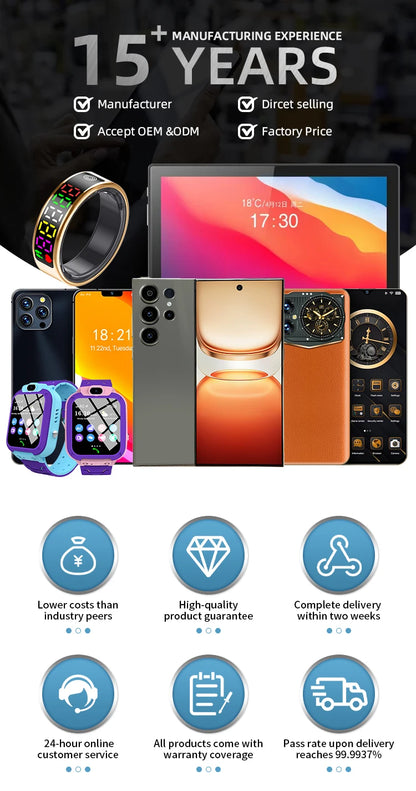2025 New Arrival Original I17 17 Pro Max 5G Smartphone 144Hz 7.3 Display 108MP Rear Camera 16GB+1TB Storage Deca Core MTK