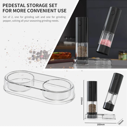 Automatic Rechargeable Electric Rose Salt Pepper Grinder Wireless Factory-Designed for Home Kitchen Use Small Household Mill