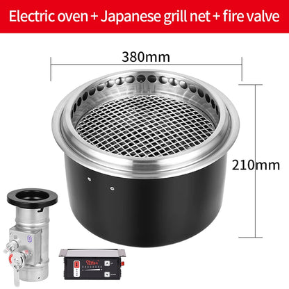 2400W Japanese Style Smokeless Electric BBQ Grill Commercial Stainless Steel Indoor Restaurant Barbecue Equipment