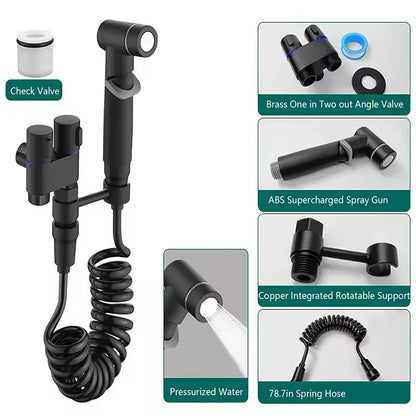 High-quality Factory Direct Wall-Mounted High-Pressure Handheld Bidet Sprayer Gun Set ABS Home Toilet Bathroom