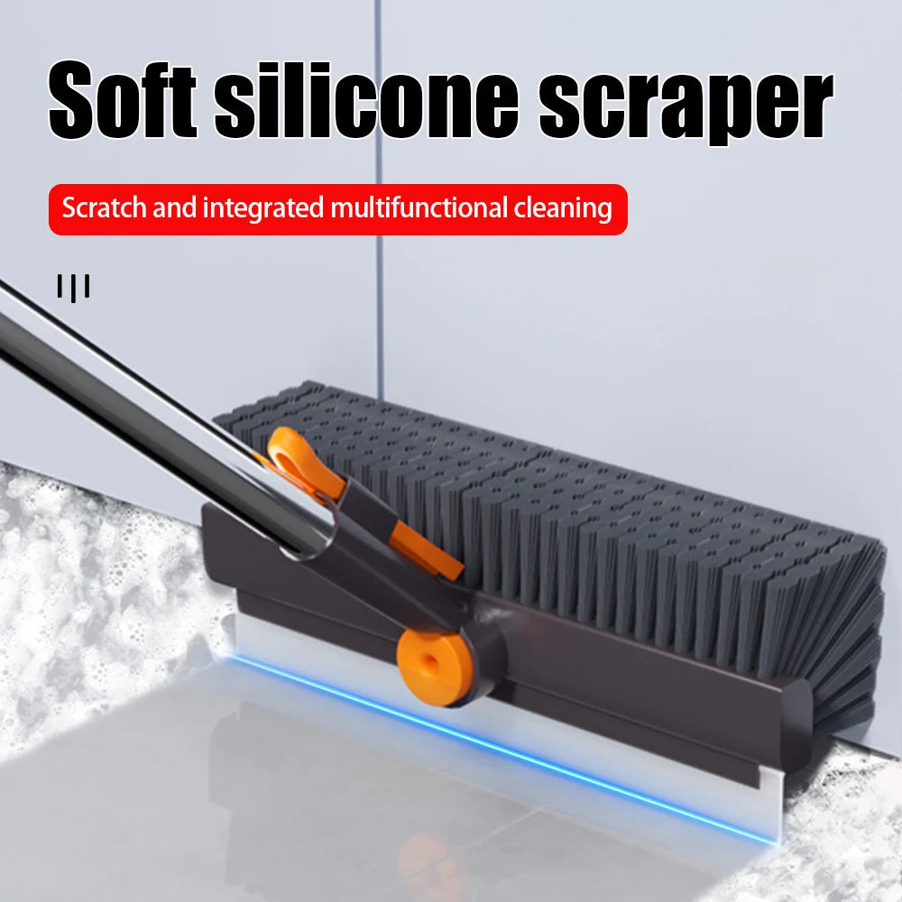 Multi Functional Kitchen Bathroom Floor Cleaning Brush Broom Extendable Silicone Magic Scraper Window Car Glass Cleaning Brush