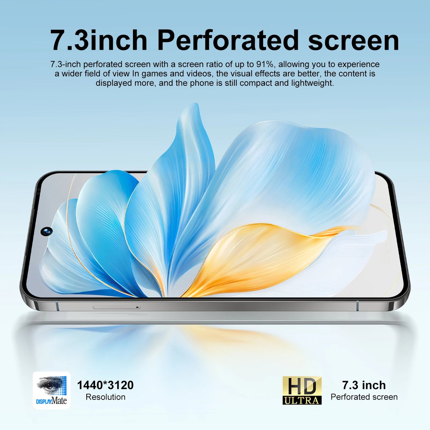 2025 New Arrival Original I17 17 Pro Max 5G Smartphone 144Hz 7.3 Display 108MP Rear Camera 16GB+1TB Storage Deca Core MTK