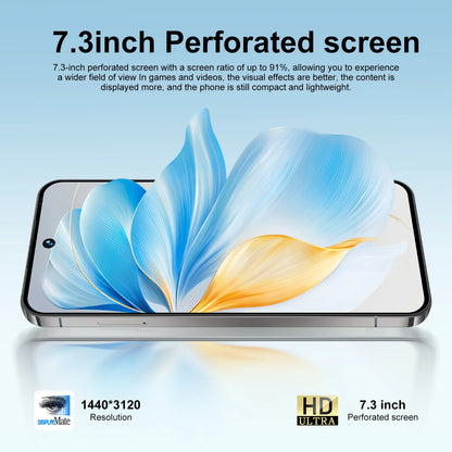 2025 New Arrival Original I17 17 Pro Max 5G Smartphone 144Hz 7.3 Display 108MP Rear Camera 16GB+1TB Storage Deca Core MTK