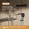 High Quality Wall Mounted 2 Function Brass Shower Hot and Cold Mixer Bathroom Piano Waist Spray Shower Set